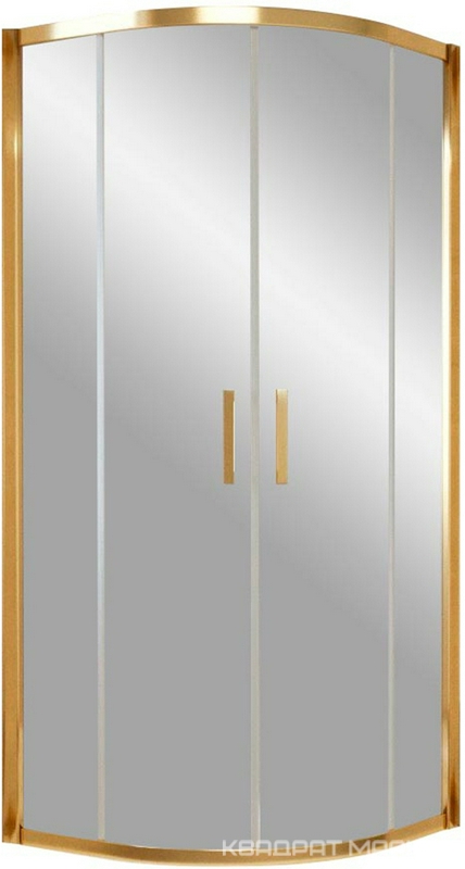 Душевое ограждение ZS, 90*90*1900, профиль золото, стекло прозрачное, ПОКРЫТИЕ BriteGuard ZZ