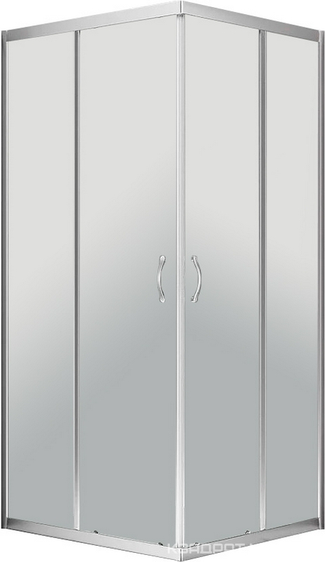 Душевое ограждение 90*90*190, раздвижные дверцы, профиль хром, без поддона