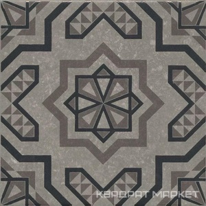 Декор Касабланка серый матовый 20x20x0,8