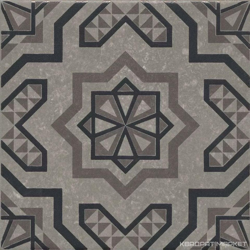Декор Касабланка серый матовый 20x20x0,8