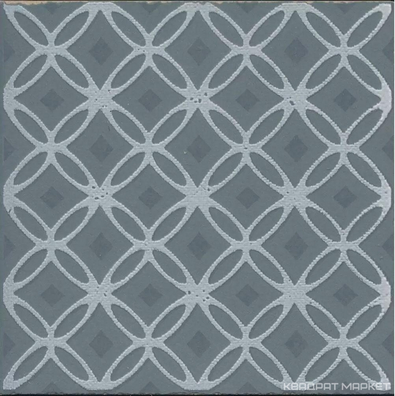 Декор Агуста 1 синий матовый 9,8x9,8