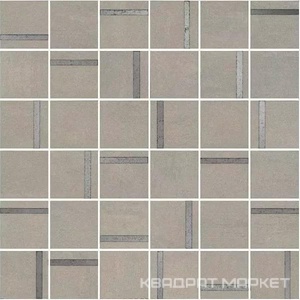 Декор Гварди 2 мозаичный серый светлый матовый обрезной 30x30