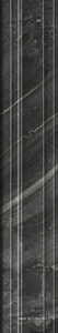 Бордюр Багет Риальто чёрный глянцевый обрезной 40x7,3