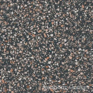 Бричиола чёрный матовый обрезной 60x60x0,9