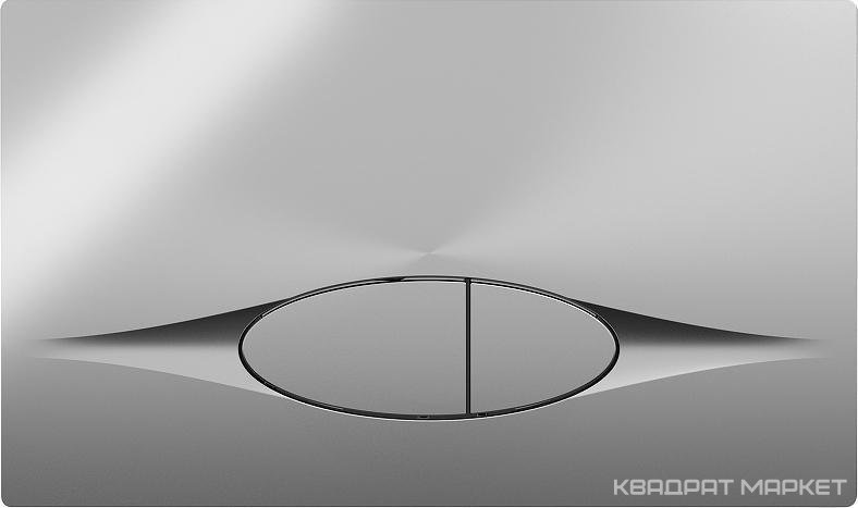 Клавиша двойного смыва для инсталляции, цвет хром