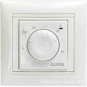 Терморегулятор мех. Aura LTC 030 белый (комплектуется рамкой из серии Valena Legrand Electric.)