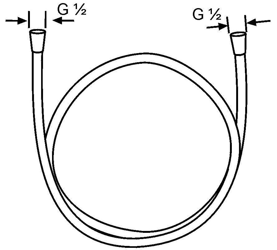 Шланг душевой SUPARAFLEX SILVER в пластиковой оболочке, 1600 мм, хром