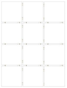 Конфетти белый блест.(полотно из 12 частей 9.8x9.8) 29.8х39.8