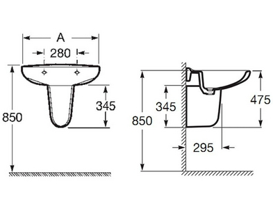 Полупьедестал Victoria, крепеж в комплекте
