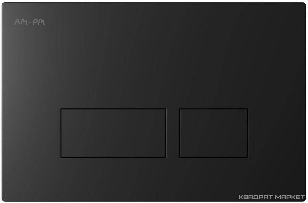 Клавиша для инсталляции пневматическая, пластик, черный матовый