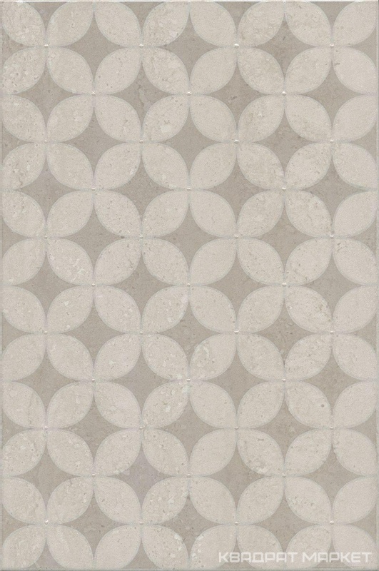 Декор Туф бежевый светлый глянцевый |20x30