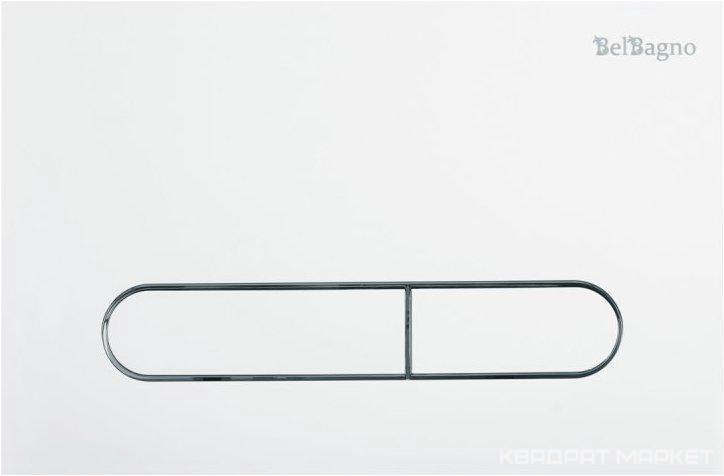 Кнопка двойного смыва для инсталляции подвесного унитаза, (цв.белый), BelBagno Prospero