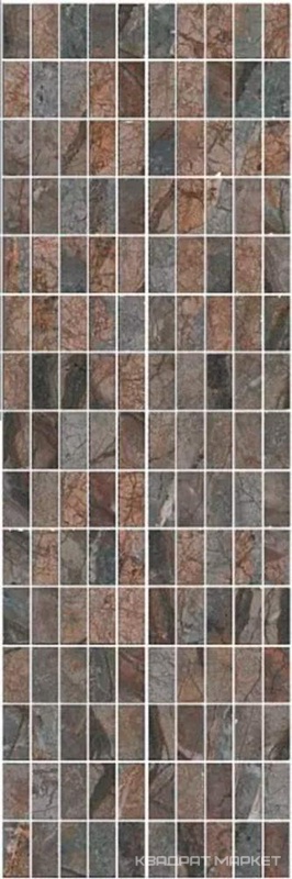 Декор Театро коричневый мозаичный |25x75