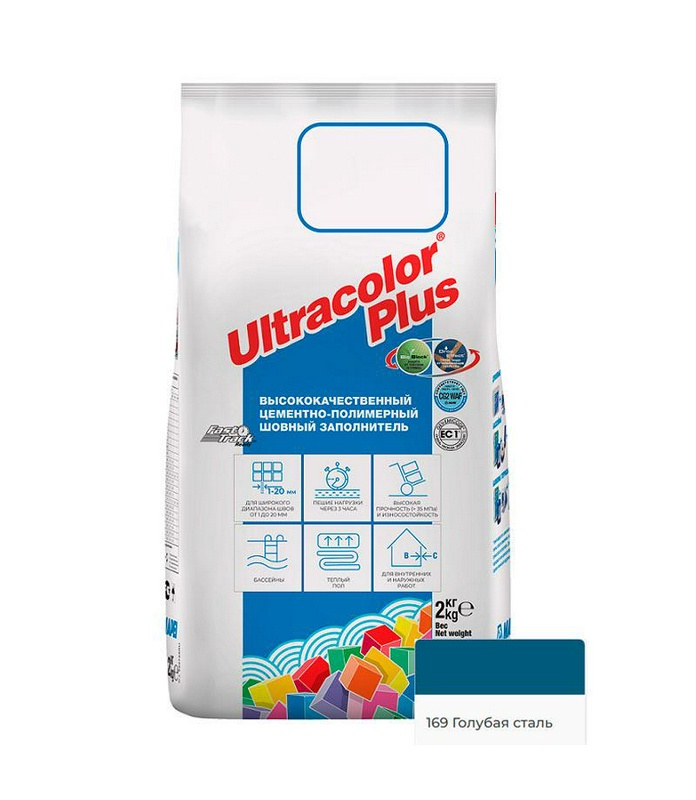 ULTRACOLOR PLUS  затирка д/швов N169/2кг (Голубая сталь)