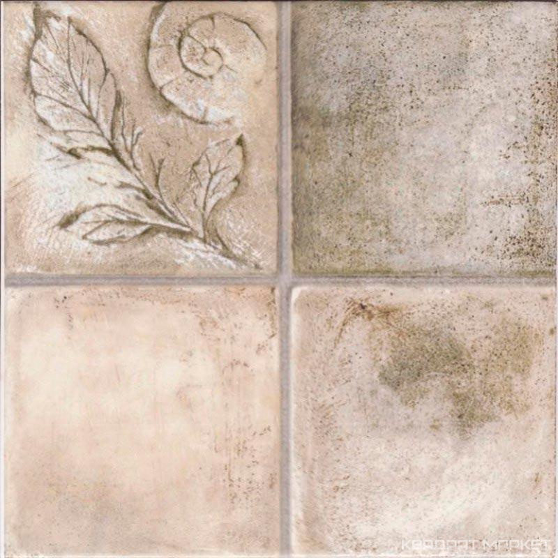 Керамогранит Бавария Объемный штамп коричневый l33х33