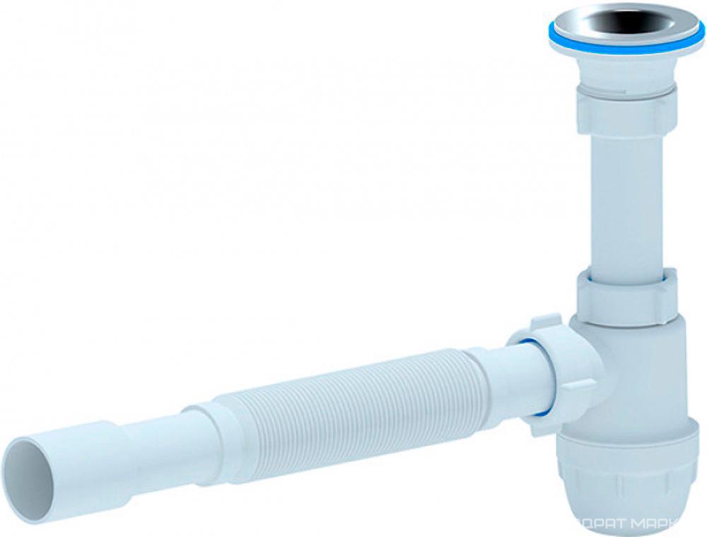 Сифон на умывальник "Ани", слив решетка, с гофрой ( выход d-40)