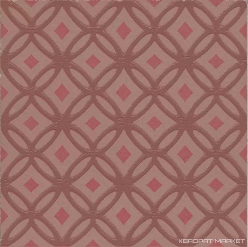 Декор Агуста 1 розовый матовый 9,8x9,8