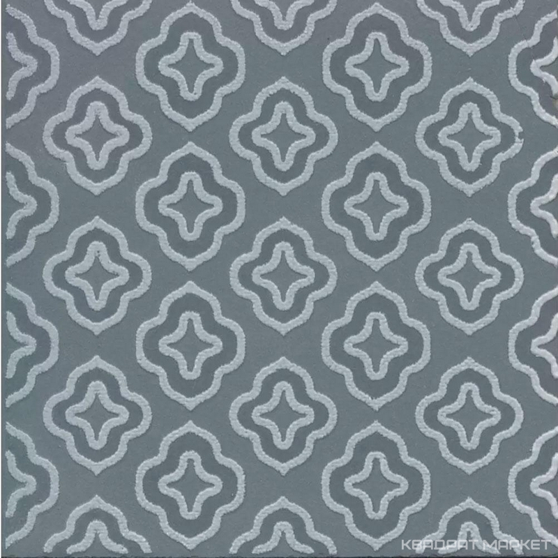 Декор Агуста 2 синий матовый 9,8x9,8