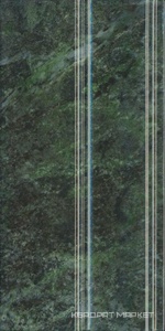 Плинтус Серенада зелёный глянцевый обрезной 15x30