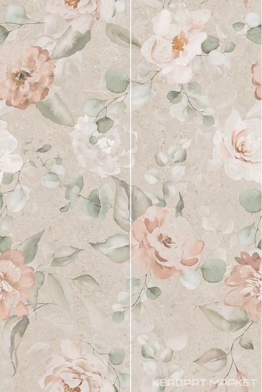 Панно Риккарди 2 бежевый матовый обрезной 80x120