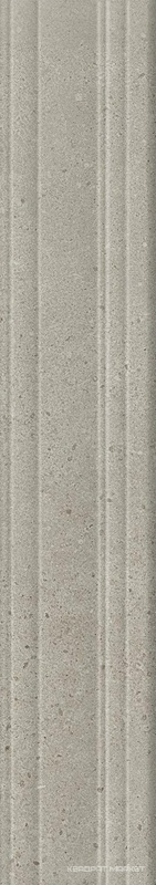 Бордюр Багет Монсеррат серый светлый матовый обрезной |40х7,3