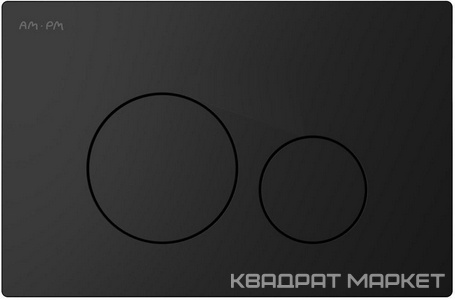 Клавиша для инсталляции PRO, пластик, пневматическая, черный матовый