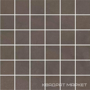 Декор Про Чементо мозаичный коричневый тёмный матовый 30x30