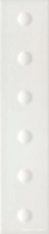 Медина 1 белый матовый структура 6x28,5x1