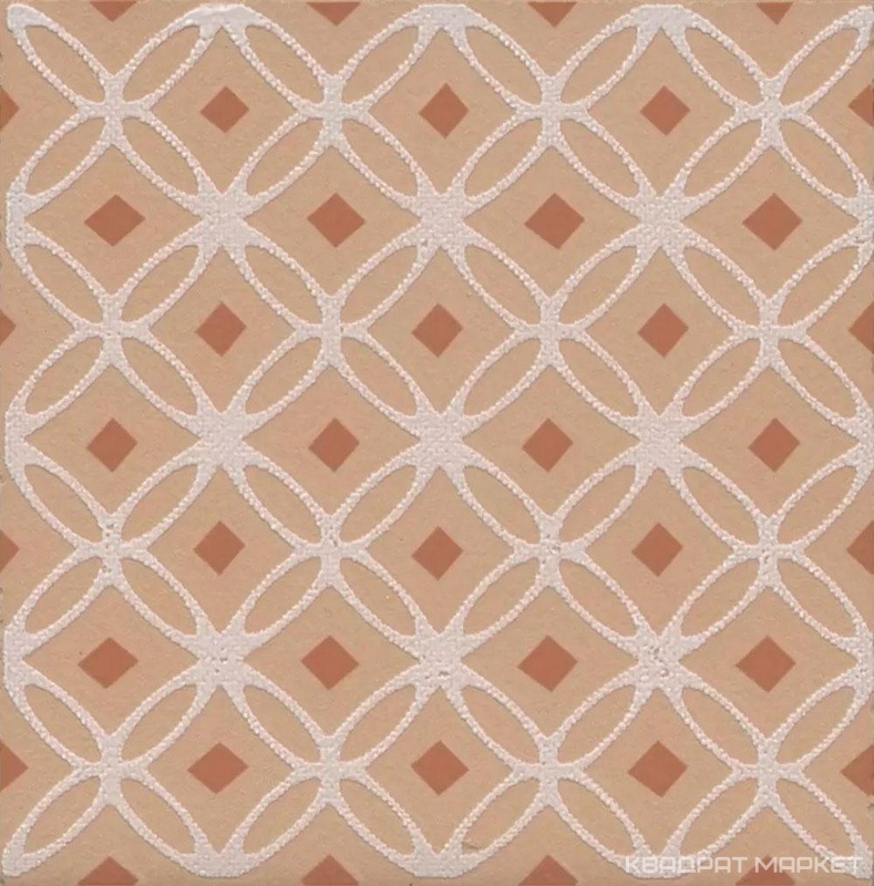 Декор Агуста 1 оранжевый матовый 9,8x9,8
