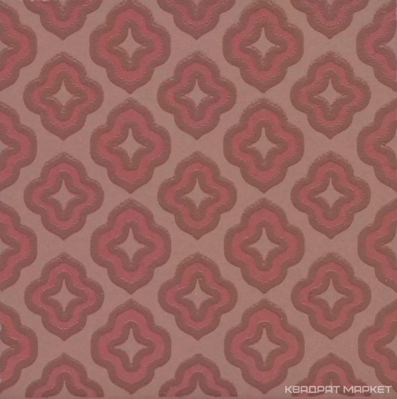 Декор Агуста 2 розовый матовый 9,8x9,8