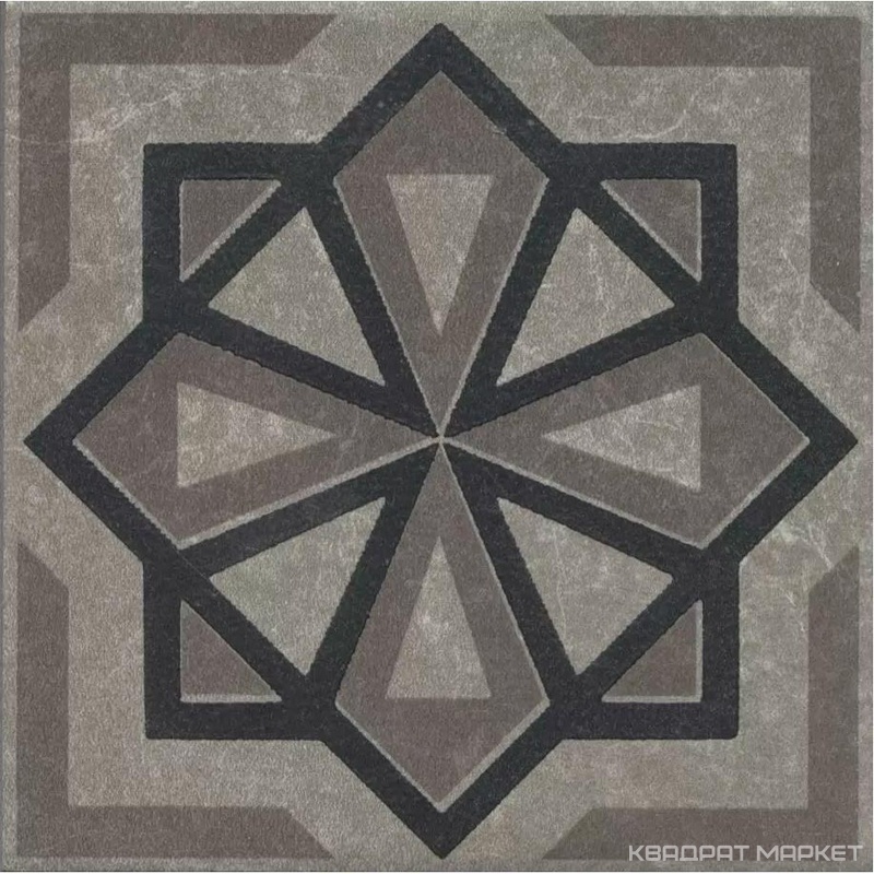 Декор Касабланка серый матовый 9,8x9,8x0,7