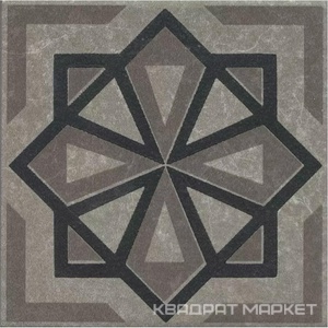 Декор Касабланка серый матовый 9,8x9,8x0,7